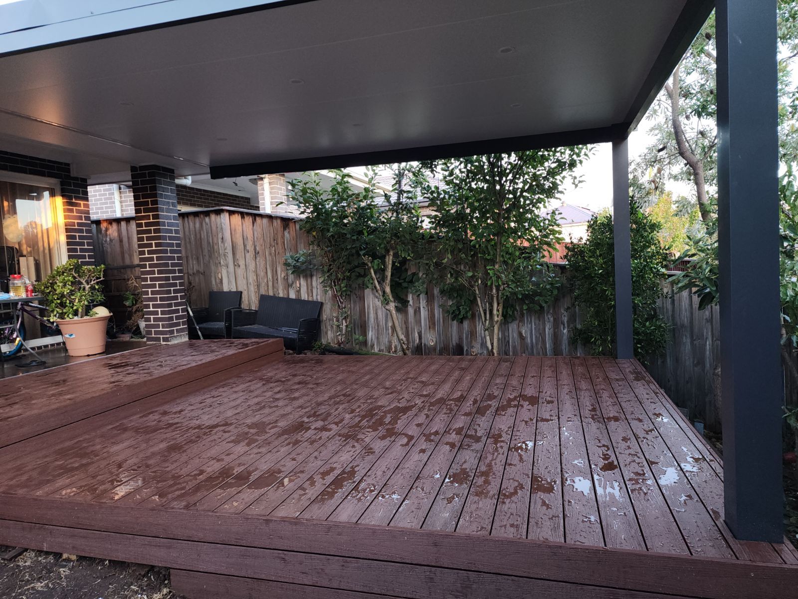 Decking with Insulated Patio Roofing