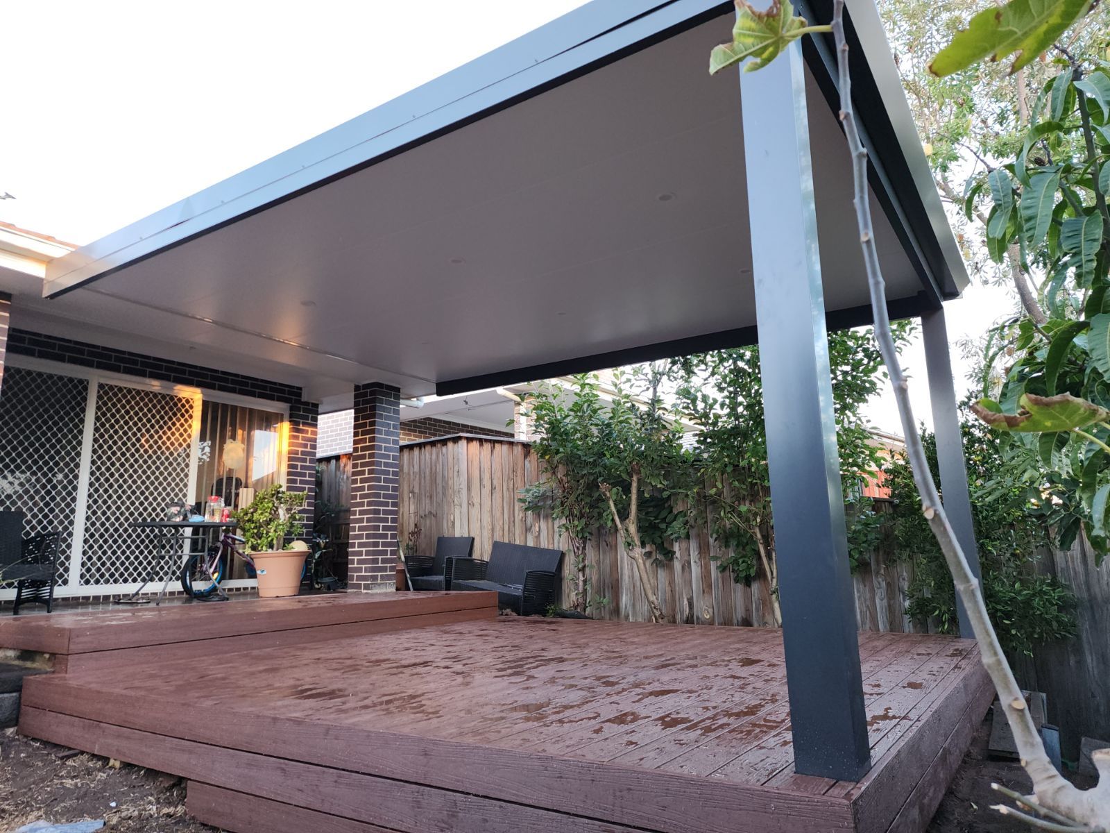 Insulated Pergola Roof with Decking